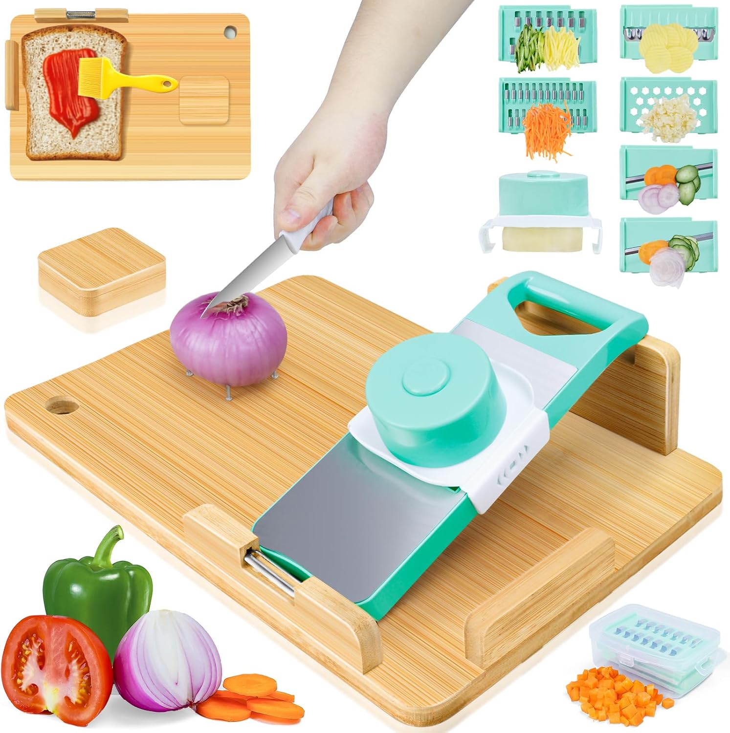 One-Handed Cutting Board with Spikes
